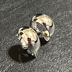 Monet Vintage Silver-Tone Clip On Earrings